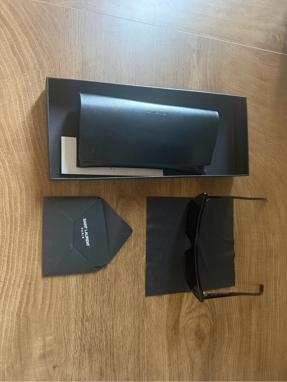 Saint Laurent Black Sunglasses with Branded Case and Sleeve